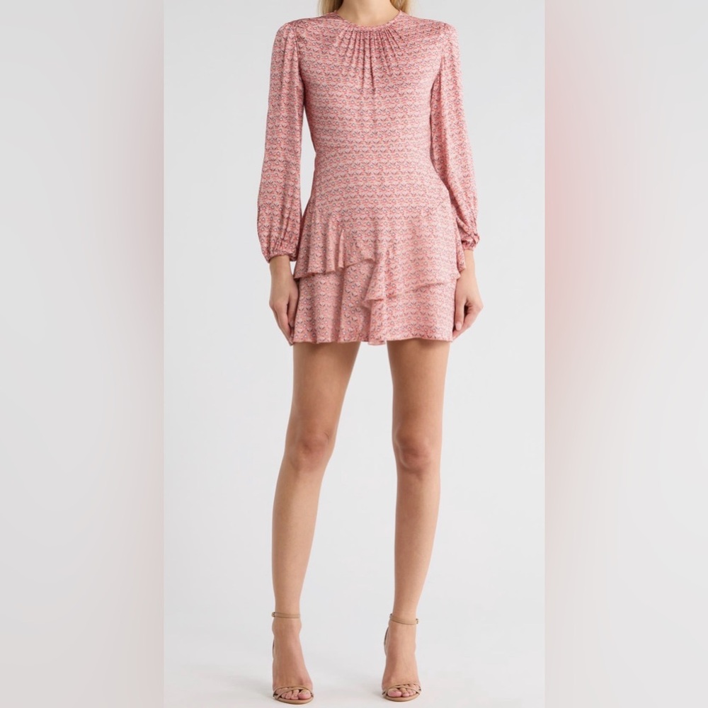 Maje Pink Textured Mini dress